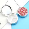 Pill Box Pill Case for Woman Weekly Pill Organizer with 3 Compartments Peach and Watermelon Small Pillbox Pill Container Portable Vitamin Holder Boxes for Travel Medicine Organizer view 1