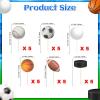 30 Pack Sports Cupcake Toppers Baseball Rugby Volleyball Hockey Cupcake Picks Basketball Toothpicks Soccer Football Cake Decor for Boy Happy Birthday For Sports Ball Game Theme Party Decoration view 2
