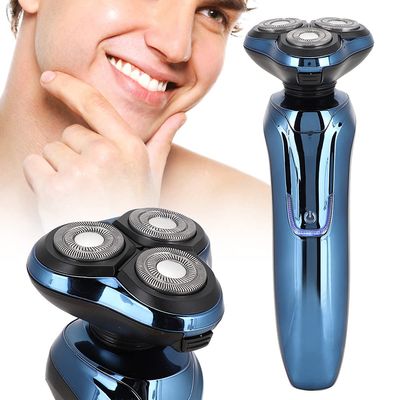 Electric Shaver, Waterproof Rechargeable Close-Fitting Beard Shaving Tool with Intelligent Shaving for Men, ABS Material