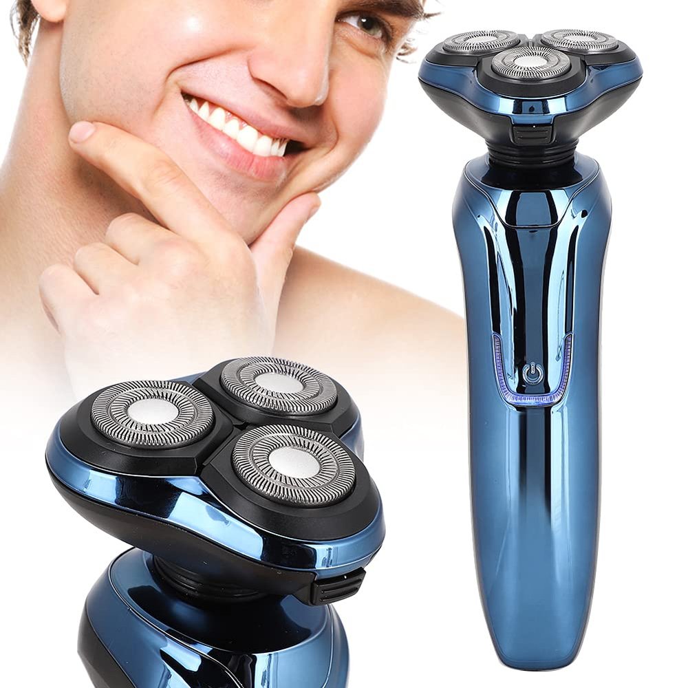 Electric Shaver, Waterproof Rechargeable Close-Fitting Beard Shaving Tool with Intelligent Shaving for Men, ABS Material