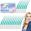 AxiyanX 84PCS Portable Soft Dental Floss Picks,Soft Silica toothpicks,flossers for Adults Teeth Cleaning Tools,interdental Brushes Between Teeth,Disposable Dental Picks (84)