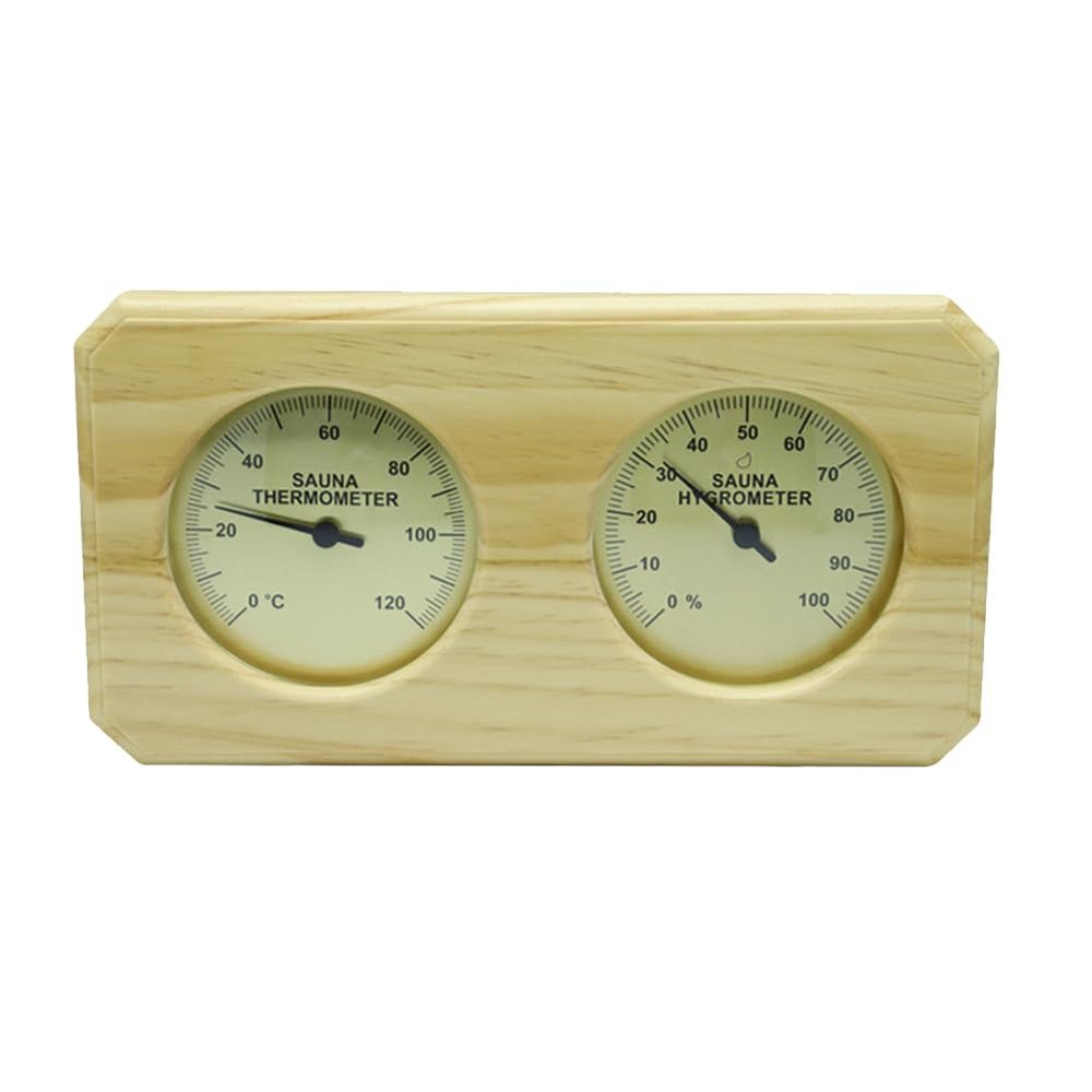 Alliteqwe Sauna Thermometer Fahrenheit Hygrometer Meter 2-in-1 Sauna Thermostat Indoor Traditional Sauna or Outdoor
