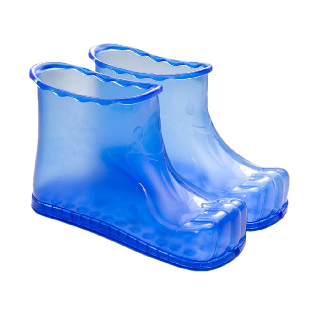 28x12.5x18cm 1pair Foot Soaking Bath Basin Shoes - Massage Foot Bath Shoes, PVC Non-Slip Foot Soak Tub Foot Soaker, Foot Spa Soak Shoes, Massage High-Density Foot Soaking Boots for Bathroom Dormitory