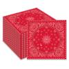 100Pcs Red Bandana Western Party Napkins Paper Napkins Disposable Dinner Napkins,Circular Party Napkins Guest Towels Birthday Wedding Napkins for Kitchen view 1