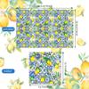 100Pcs Lemon Party Paper Napkins Party Napkins Disposable Blue Tiles Print Lemon Guest Towels for Birthday Wedding Kitchen Bathroom Decorations Tableware view 3
