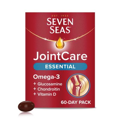 Seven Seas JointCare Essential, with Omega-3, Glucosamine, Chondroitin, Vitamins C and D, Manganese and Zinc, Food Supplements, 60-Day Pack