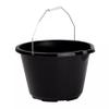 12L Plastic General Purpose Black Bucket Heavy Duty Water Storage Metal Handle view 1