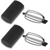 Aolso Foldable Reading Glasses, 2PCS Blue Light Blocking Glasses, Anti Eyestrain/Glare, Metal Frame Compact Small Portable Glasses with Hard Case, Spring Hinge Readers for Women Men(Black, 1.5) view 1