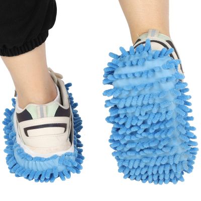 10 PCS Mop Shoes for Floor Cleaning, Dust Cleaning Slipper Mop Shoes Cleaning Tools Multi-Function Floor Cleaning Shoes for Home(Blue)
