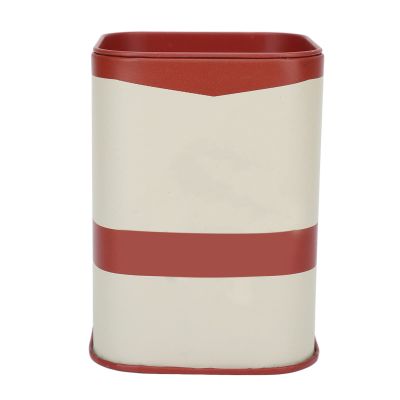 Large Capacity Blade Disposal Case with Top Opening Design, Suitable for Hair Salons, Made of Iron Material (Red)