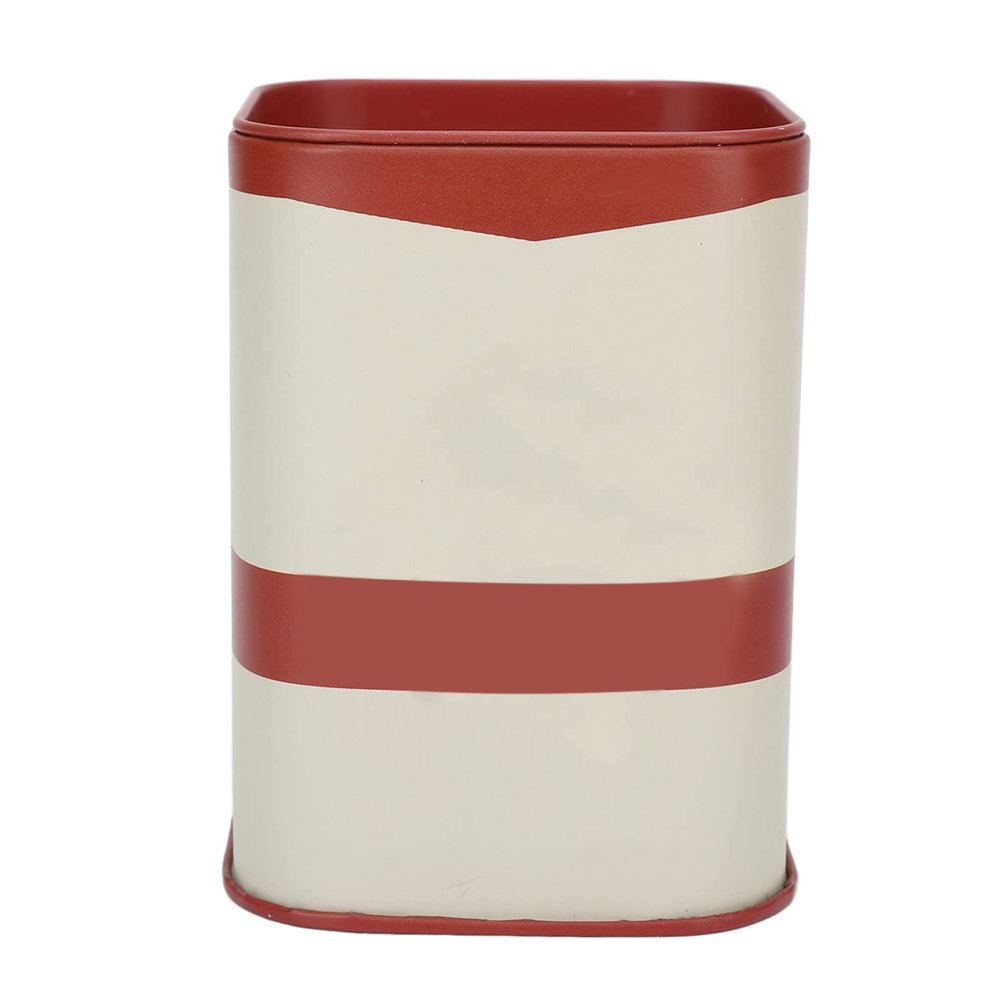 Large Capacity Blade Disposal Case with Top Opening Design, Suitable for Hair Salons, Made of Iron Material (Red)