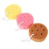 GRIRIW 3pcs Exfoliating Bath Sponge Shower Scrubber Set, Round Body Cleaning Sponge with Algae Fiber, Soft Honeycomb Texture for Boys and Girls and Adults, Suitable for Daily Bathing view 1