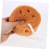 GRIRIW 3pcs Exfoliating Bath Sponge Shower Scrubber Set, Round Body Cleaning Sponge with Algae Fiber, Soft Honeycomb Texture for Boys and Girls and Adults, Suitable for Daily Bathing view 3