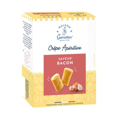 Maison Gavottes - Small filled crepes with cheddar and bacon - millcrepes - 110 g, quantity: 3 pieces