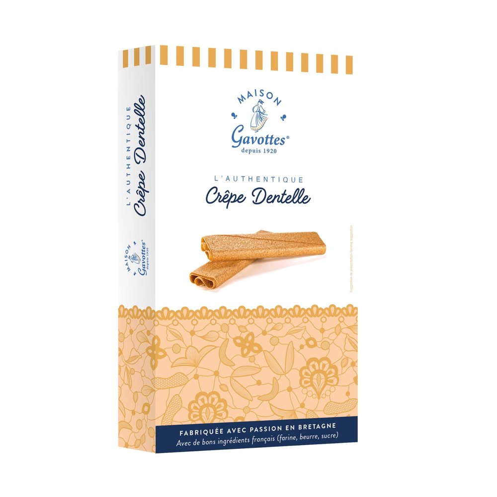 Maison Gavottes - Small Filled Crepes Dentelles 100 g, Quantity: 14 Pieces