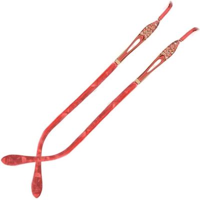 Glasses accessories replacement Temple Eyeglasses,Replacement Temple Arm Frame, Eyeglasses Arm Leg,1 Pair Metal Glasses Replacement Temple Rhinestone Eyeglass Frame Legs for Women, Red