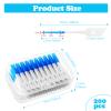 200 Pcs Interdental Brushes for Tepe, Floss Sticks Dental, Tooth Picks Floss Sticks, Dental Floss Stick Portable Tooth Clean Tooth Gap Brush Silicone Floss for Braces Oral Cleaning view 2