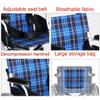 Portable Wheelchair Self-Propelled Mobile Transport Wheelchair Lightweight Fold Trolley, Portable Self-Propelled with Adjustable Foot Pedal Comfortable Armrest Aluminum Alloy Elderly/Disable view 4