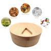 Pill Box Round 7 Day Wooden Pill Organiser Weekly Pill Dispenser Tablets Box with Lid Kitchen Spices Container, Pill case view 2