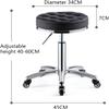 360 Rolling Rotation Salon Stool,Round Leather Cushion Beauty Chair 330 Lbs Load Heavy Hydraulic Stool,Lifting Wheel And Gold Stainless Steel Base,for Spa Work Office Massage Nail(Color:Orange) view 2