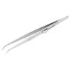 Adjustable Stainless Steel Tweezers with Lock, Ergonomic Design for Gem Identification and Diamond Grading, Anti-Slip, Anti-Magnetic (Curved Tweezers) view 2