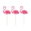 HOLIDYOYO Flamingo Cake Toer Set 3d Flamingo Cake Picks Hawaii Theme Party Cake Decorations view 1