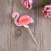 HOLIDYOYO Flamingo Cake Toer Set 3d Flamingo Cake Picks Hawaii Theme Party Cake Decorations view 3