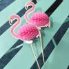 HOLIDYOYO Flamingo Cake Toer Set 3d Flamingo Cake Picks Hawaii Theme Party Cake Decorations view 4