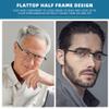 MODFANS 3-Pack Reading Glasses Men (Blue Light Blocking) Metal Frame Rectangle Style Stainless Steel Material Readers Glasses Grey/Dark Green/Red view 3