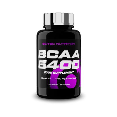 Scitec Nutrition BCAA 6400 - High-Potency 2:1:1 Ratio BCAAs, 4480mg Per Day - Tablets for Men & Women - Ideal for Athletes - Performance & Recovery, 125 Tablets