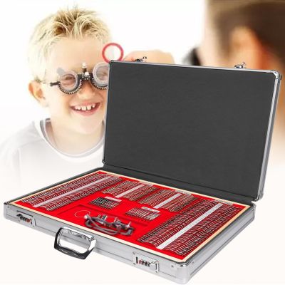 266 PCS Optical Trial Set Optometry Kit, Metal Rim Case Kit Set Trial Frame Optometry Optician Test, Aluminum Case Optometry Optical Instrument with Optometry Test Trial Frame