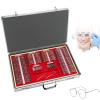 266 pcs Trial Lens Set Optical Kit with Metal Rim Wood Frame Aluminum Box Free Optometry Test Trial Frame, Storage Case, Suitable for Opticians and Eye Hospitals view 1