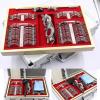 104Pcs Optical Trial Lens Set Metal Rim Optometry Kit Metal Rimmed Aluminum Box Trial Glasses Case Glasses Case, Free Optometry Test Trial Frame, Storage Case for Trial Lenses view 4