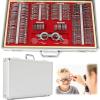 266PCS Optical Trial Lens Set, Metal Rim Optometry Kit with Optometry Frame & Aluminum Case, Eye Protection Accessories Set for Schools, Hospitals Ophthalmology, Optical Shops view 1