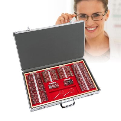 266PCS Trial Lens Set,Metal Rim Trial Lens Set with Aluminium Case Optometry Optical Instrumentlens Case Optometry Equipment Optical Metal Rim Prism Trial Lens Set