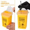 BAMTTOO 3pcs Needle Disposal Boxes Containers Tattoo Disposal Collector Sharps Containers Waste Boxes for Tattoo Supplies and Equipment (Yellow) view 4