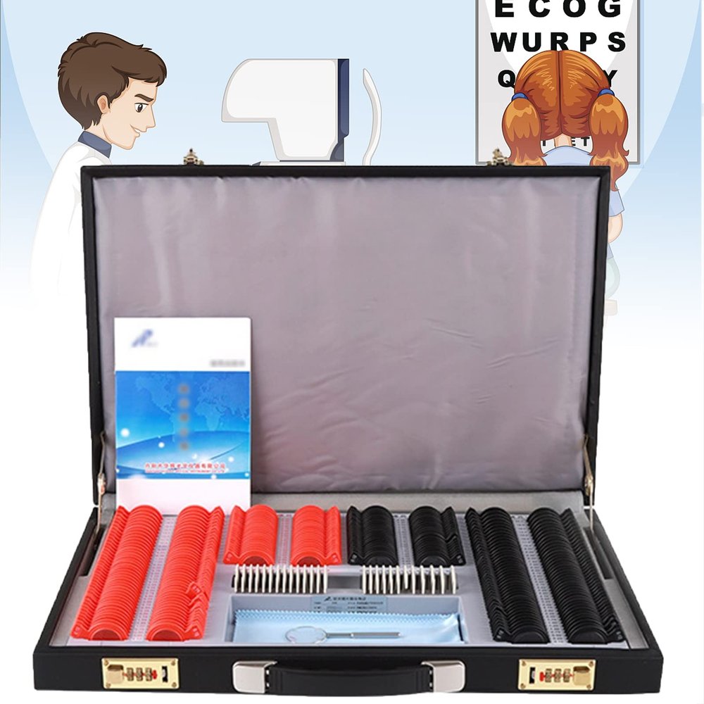 266 Pcs Optical Trial Lens Set, Ophthalmology Optometry Kit, Optometry Optician Lens Set for Schools, Hospitals Ophthalmology, Optical Shops