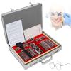 104 Pcs Optical Trial Lens Set with Aluminum Case, Metal Rim Optometry Kit Box + A Free Trial Frame,Optometry Test Trial Frame, Suitable for Optometrists view 1