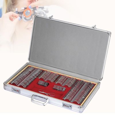 Trial Lens Set Optical Kit, 266 PCS Optical Trial Lens Set Optometry Kit Metal Rim Aluminum Case Trial Frame Suitable for Vision Screening, Physical Examination