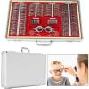 Trial Lens Set Optical Kit, 266 PCS Optical Trial Lens Set Optometry Kit Metal Rim Aluminum Case Trial Frame Suitable for Vision Screening, Physical Examination view 2