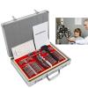 104PCS Optometry Box Trial Lens Case Set, Eye Protection Accessories Optical Trial Lens Set Metal Rim + Trial Frame + Aluminium Case view 2