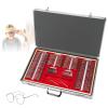 266 pcs Trial Lens Set Optical Kit with Metal Rim Wood Frame Aluminum Box Precise Trial Lenses Set for Optometry Lens Case Trial, Professional Trial Lens view 1