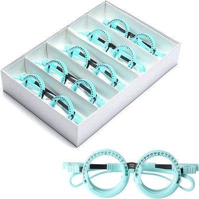 12 Pieces Adjustable Trial Frame Optical Trial Lens Frame,Optical Ophthalmic Equipment Kit PD50,52,54,56,58,60,62,64,66,68,70,72mm