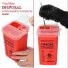 BAMTTOO 3pcs Needle Disposal Boxes Containers Tattoo Disposal Collector Sharps Containers Waste Boxes for Tattoo Supplies and Equipment (Mixed Color) view 4