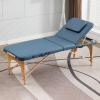 Hoixin Portable Massage Table Adjustable Height Foldable Beauty Couch Therapy Couch Tattoo Table Therapy Table with Storage Bag for Salon, Tattoo, Therapy, Lash and Physiotherapy(Blue) view 1