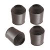 Concept4u 4 x 25mm Walking Stick Rubber Ferrule 1" Black Walking Cane Protector Walking Pole Replacement Rubber Tips Crutches Rubber Ends Ideal for Seniors Crutches, Canes, Hiking Stick view 1