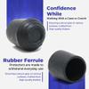 Concept4u 4 x 25mm Walking Stick Rubber Ferrule 1" Black Walking Cane Protector Walking Pole Replacement Rubber Tips Crutches Rubber Ends Ideal for Seniors Crutches, Canes, Hiking Stick view 4