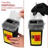 BAMTTOO 3pcs Needle Disposal Box Containers Tattoo Disposal Collector Sharps Container Waste Boxes for Tattoo Supplies and Equipment (Black) view 4