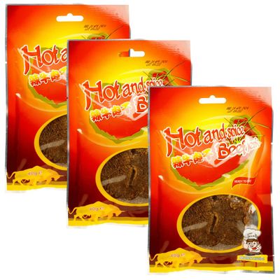 Advance Food Variety Flavours of Cooked Beef Jerky Savoury Protein Snacks (Pack of 3) (Hot & Spicy 40g)
