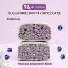 FitnesSHOCK High Protein Bars, 12g Protein, Low Carb, No Added Sugar, Low Calorie 138kcal 5g collagen, Fiber-Rich, Blueberry Yogurt Flavor 12x40g view 4